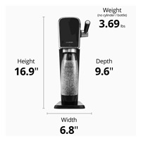 SodaStream ART výrobník sody, mechanický, 1l láhev, bombička s CO2, černý