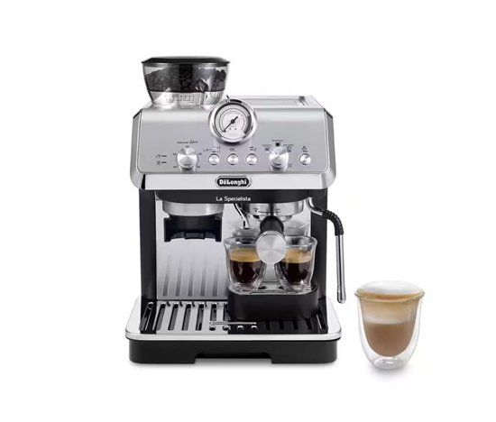 DeLonghi La Specialista Arte pákový kávovar, 1400 W, vestavěný mlýnek, parní tryska MyLatte