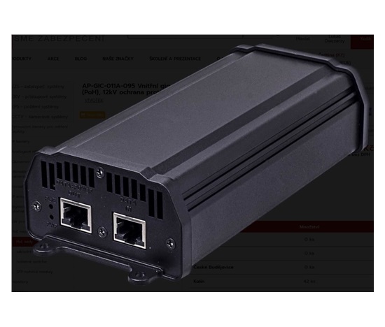 Vivotek AP-GIC-011A-095 Vnitřní gigabit injektor PoE napájení (802.3at/af), 95W (PoH), 12kV ochrana proti přepětí