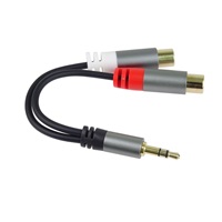 PremiumCord kabel HQ Jack 3.5mm Male - 2x CINCH Female 15cm