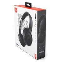 JBL Tune 510BT Black sluchátka na uši, bezdrátová, Bluetooth 5.0, 32 ohm, výdrž až 40 hod, rychlé nabíjení, černá