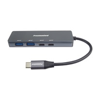 PREMIUMCORD Hub USB-C na 2x USB 3.2 Typ-C +2x USB 3.2, 5G SuperSpeed, Aluminum