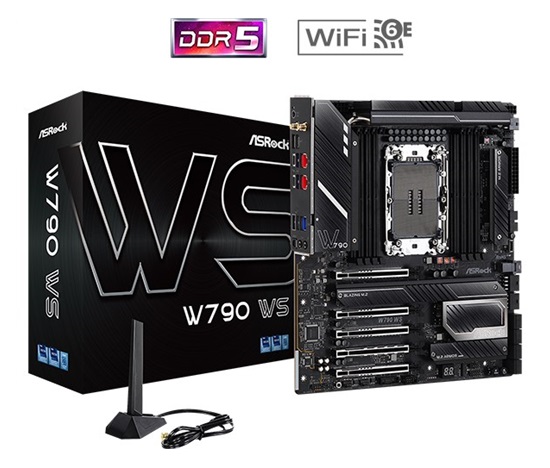 ASRock MB Sc LGA4677 W790 WS, Intel H610, 8xDDR5, WiFi, eATX