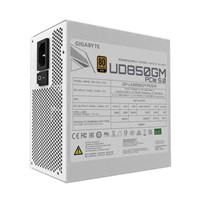 GIGABYTE zdroj UD850GM PG5, 850W, 80+ Gold, 120mm fan, bílá