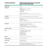 HPE Networking Instant On Access Point AP22D Dual Radio 2x2 Wi-Fi 6 (RW)
