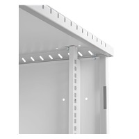 LEXI-Net 10" nástěnný rozvaděč Basic 6U 292x300, skleněné dveře, bez zad, svařovaný, šedý