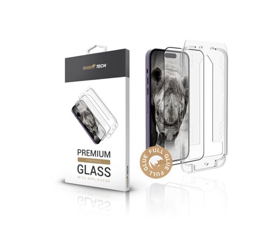 RhinoTech Tvrzené ochranné 2.5D sklo s aplikátorem pro Apple iPhone 15 Pro Max