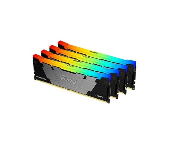 KINGSTON DIMM DDR4 64GB (Kit of 4) 3200MT/s CL16 1Gx8 FURY Renegade RGB