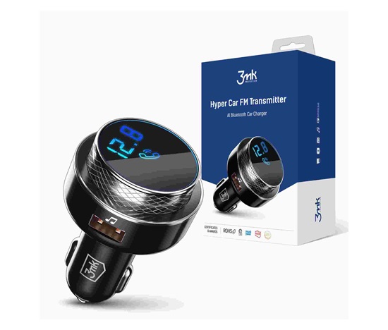 3mk nabíječka do auta Hyper Car FM Transmitter