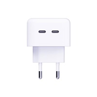 3mk síťová nabíječka - Hyper Charger 35W, GaN, 2x USB-C (PD), bílá