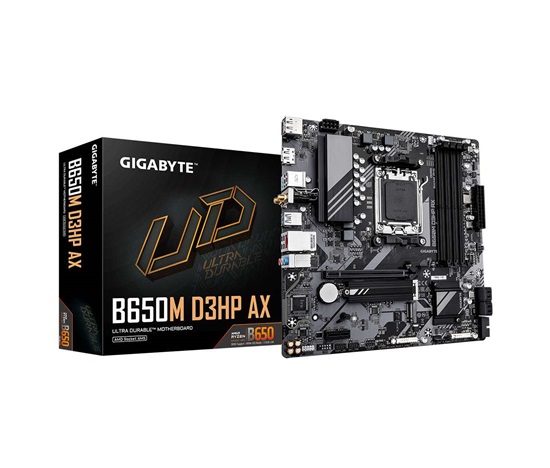 GIGABYTE MB Sc AM5 B650M D3HP AX, AMD B650, 4xDDR5, 2xDP, 1xHDMI, WiFi, mATX