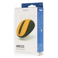 Hama bezdrátová optická myš MW-400 V2, ergonomická, žlutá/černá