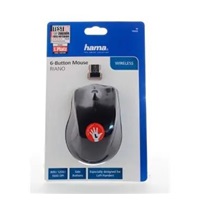Hama bezdrátová optická myš pro leváky Riano, černá