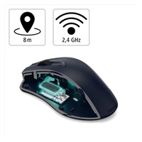 Hama laserová bezdrátová myš MW-800 V2, tmavě modrá, tichá