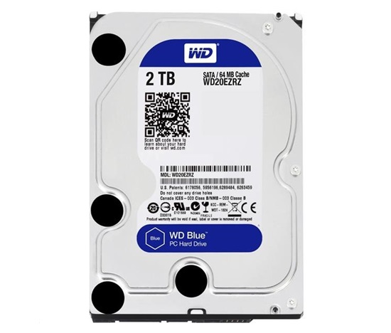 WD BLUE WD20EARZ 2TB, SATA III 3.5", 64MB 5400RPM, 185MB/s, CMR