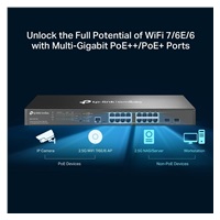 TP-Link OMADA switch SG3218XP-M2 (16x2,5GbELAN, 2xSFP+, 8xPoE+, 240W, 2xConsole)