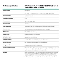 HPE PL DL20g11 E-2436 (2.9G/6C) 16G 4SFF VROC 800W 4x1G NBD333