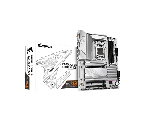 GIGABYTE MB Sc AM5 B650 A ELITE AX ICE, AMD B650, 4xDDR5, 1xDP, 1xHDMI, WiFi