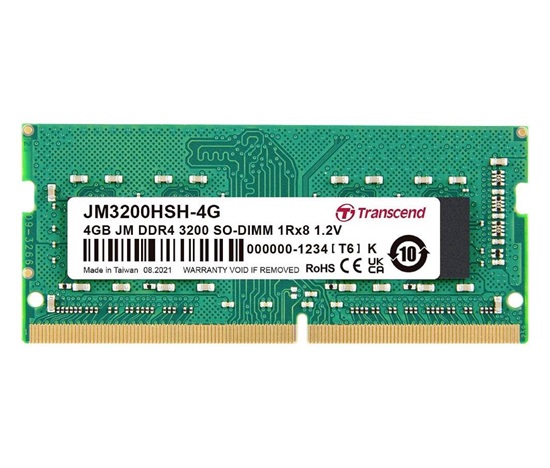 TRANSCEND SODIMM DDR4 4GB 3200MHz 1Rx8 CL22 1.2V