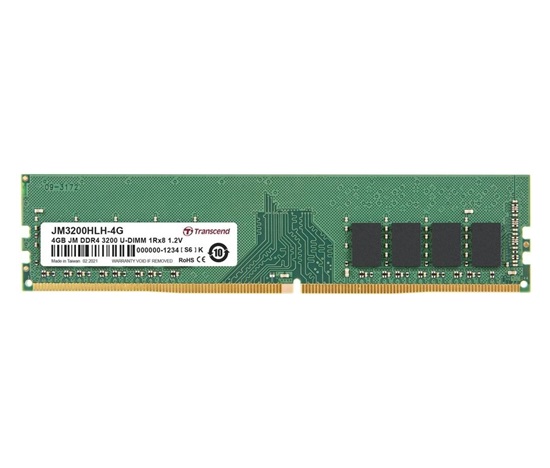 TRANSCEND DIMM DDR4 4GB 3200MHz 1Rx8 CL22 1.2V