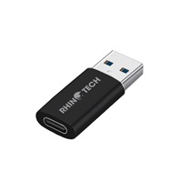 RhinoTech USB-C F na USB-A 3.0 M redukce, OTG. černá