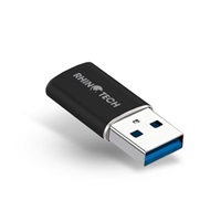 RhinoTech USB-C F na USB-A 3.0 M redukce, OTG. černá