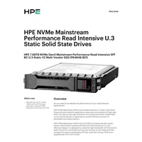HPE 7.68TB NVMe Gen4 Mainstream Performance Read Intensive SFF BC U.3 Static V2 Multi Vendor SSD