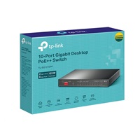 TP-Link CCTV switch TL-SG1210PP (9xGbE,1xGbE/SFP combo uplink, 1xGbE uplink, 6xPoE+,2xPoE++,123W, fanless)
