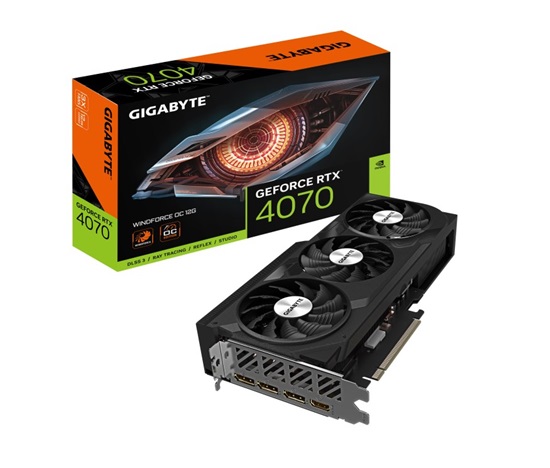 BAZAR - GIGABYTE VGA NVIDIA GeForce RTX 4070 WINDFORCE OC 12G, RTX 4070, 12GB GDDR6X, 3xDP, 1xHDMI - Po opravě (Náhradní