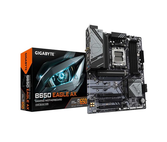 GIGABYTE MB Sc AM5 B650 EAGLE AX, AMD B650, 4xDDR5, 1xDP, 1xHDMI, WI-FI, ATX