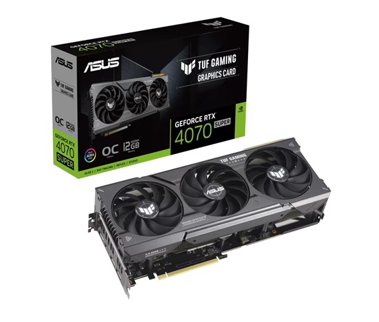 ASUS VGA NVIDIA GeForce RTX 4070 SUPER TUF GAMING OC 12G, 12G GDDR6X, 3xDP, 1xHDMI