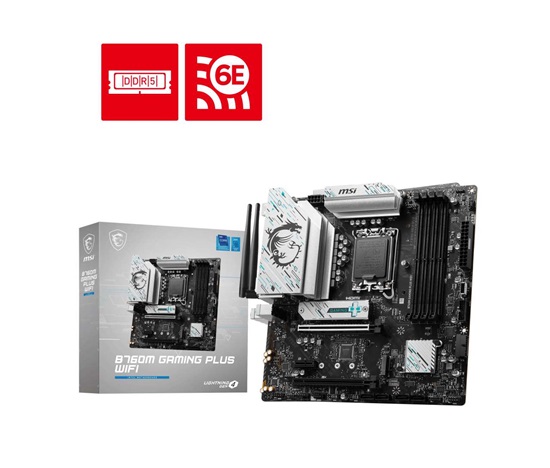 MSI MB Sc LGA1700 B760M GAMING PLUS WIFI, Intel B760, 4xDDR5, 2xDP, 2x HDMI, mATX