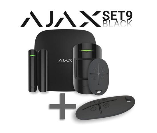 Ajax SET 9 -  StarterKit black +  SpaceControl black - ZDARMA