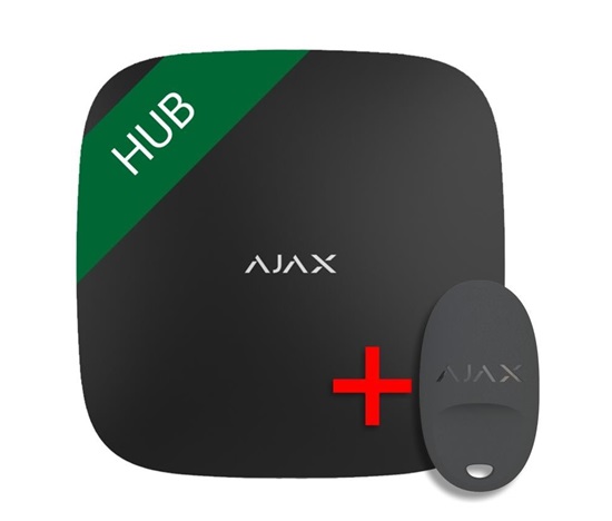 Ajax SET  Hub black + DÁREK ZDARMA  SpaceControl black