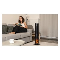 Salente HotTower, teplovzdušný sloupový ventilátor, černý