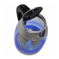 Salente StripeGlass, rychlovarná konvice 1,8 l, nerez/skleněná, modré podsvícení