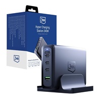 3mk nabíjecí stanice - Hyper Charging Station, 240 W, GaN, 3x USB-C + 1x USB-A