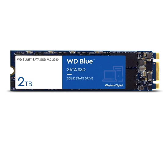 WD BLUE SSD 3D NAND WDS200T3B0B  2TB M.2 SATA, (R:560, W:530MB/s)