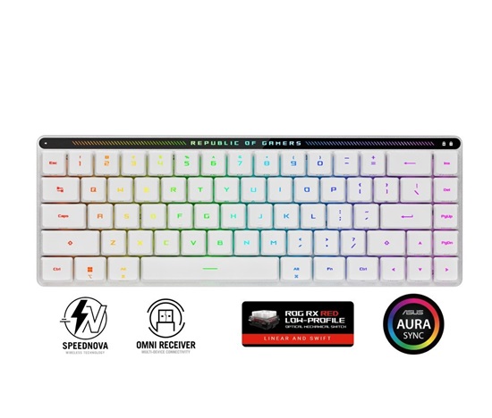 ASUS klávesnice ROG FALCHION RX Low profile (ROG NX Snow), CZ/SK