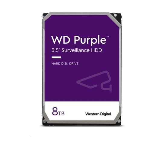 WD PURPLE WD85PURZ 8TB, SATA III 3.5", 256MB 5640RPM, 215MB/s, Low Noise, CMR