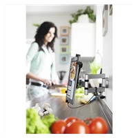 Hama nástěnný držák pro tablet 7"-11", otočný, naklápěcí, hliníkový