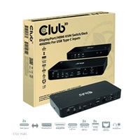 Club3D Dokovací stanice USB-C 10v1, 1xDP, 1xHDMI, 3xUSB-C, 3xUSB, 1xRJ45, 1x3.5mm, černá