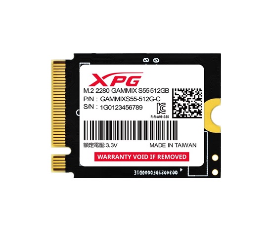 ADATA SSD 512GB XPG GAMMIX S55, PCIe Gen4x4, M.2 2230, (R:5000/ W:3800MB/s)