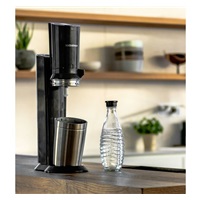 SodaStream Crystal 3.0 výrobník sody, 0,6l skleněná karafa, bombička s CO2, černý
