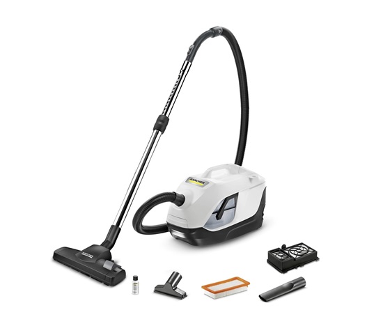 Karcher DS 6 vysavač, bezsáčkový, 650 W, vodní filtr, HEPA filtr, objem 2 l, suché čištění, bílá