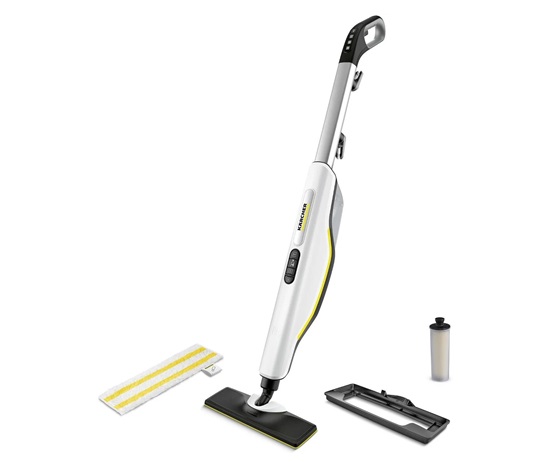 Karcher SC 3 Upright parní mop, 1600 W, eliminuje až 99,999 % virů a 99,99 % běžných domácích bakterií, bílá