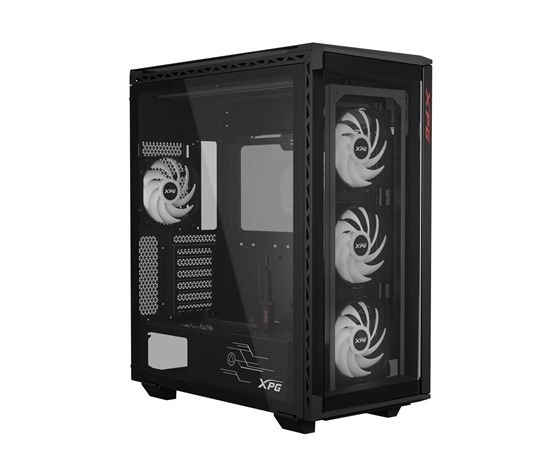 ADATA XPG case BATTLECRUISER II Mid-Tower, bez zdroje, 4x 120mm ARGB Fan, Černá