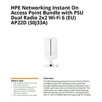 HPE Networking Instant On Access Point AP22D Bundle with PSU Dual Radio 2x2 Wi-Fi 6 (EU) AP22D