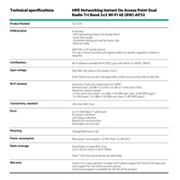 HPE Networking Instant On Access Point Dual Radio Tri Band 2x2 Wi-Fi 6E (RW) AP32