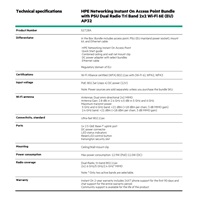 HPE Networking Instant On Access Point Bundle with PSU Dual Radio Tri Band 2x2 Wi-Fi 6E (EU) AP32
